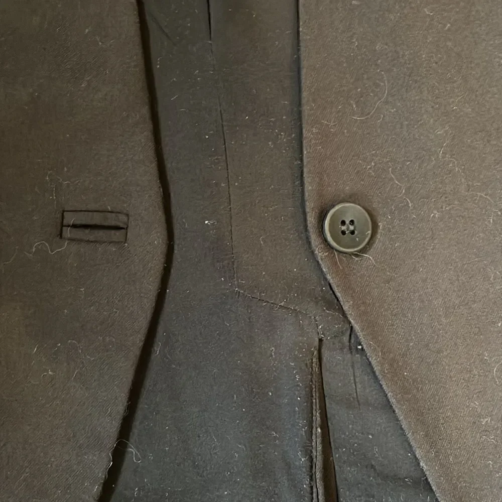 HELMUT Helmut Lang Black Collarless Blazer